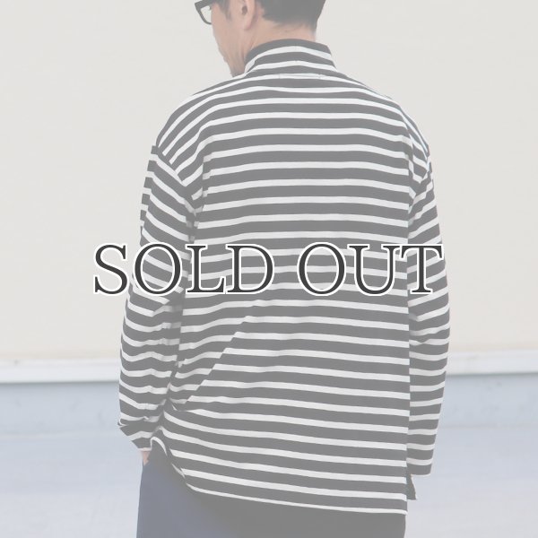 画像6: Basque10オンス(バスク天竺)フレンチボーダー モックネック ボクシー Tee【MADE IN JAPAN】『日本製』/ Upscape Audience (6)