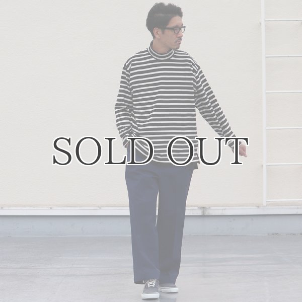 画像7: Basque10オンス(バスク天竺)フレンチボーダー モックネック ボクシー Tee【MADE IN JAPAN】『日本製』/ Upscape Audience (7)