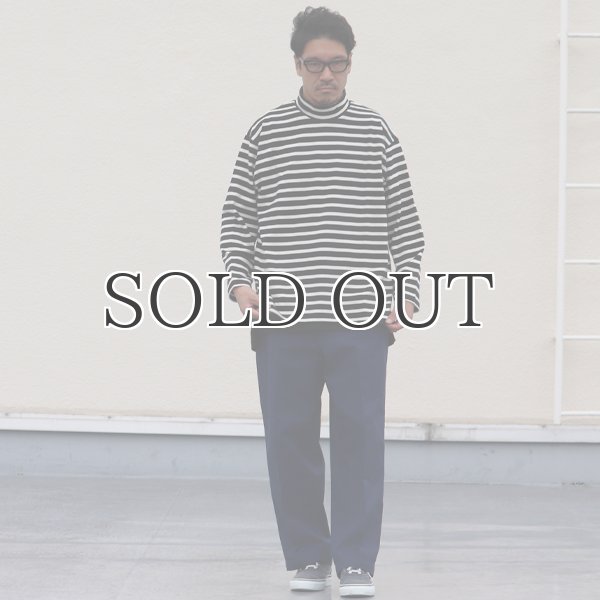 画像8: Basque10オンス(バスク天竺)フレンチボーダー モックネック ボクシー Tee【MADE IN JAPAN】『日本製』/ Upscape Audience (8)