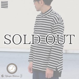 画像: Basque10オンス（バスク天竺）フレンチボーダー モックネック ボクシー Tee【MADE IN JAPAN】『日本製』/ Upscape Audience
