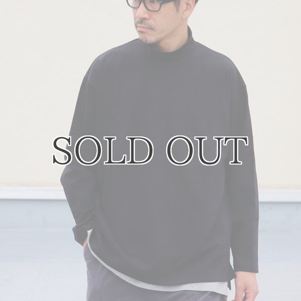 画像3: Basque10オンス(バスク天竺)フレンチボーダー モックネック ボクシー Tee【MADE IN JAPAN】『日本製』/ Upscape Audience (3)