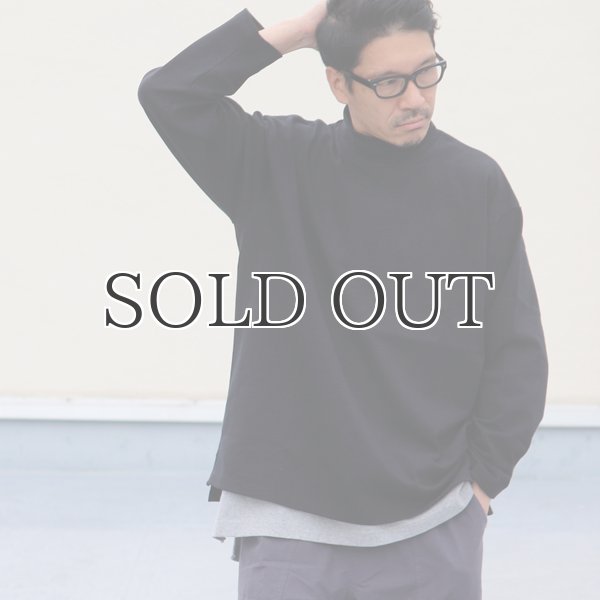画像4: Basque10オンス(バスク天竺)フレンチボーダー モックネック ボクシー Tee【MADE IN JAPAN】『日本製』/ Upscape Audience (4)