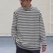 画像3: Basque10オンス（バスク天竺）フレンチボーダー モックネック ボクシー Tee【MADE IN JAPAN】『日本製』/ Upscape Audience (3)