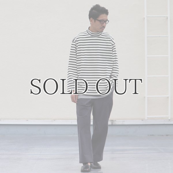 画像7: Basque10オンス(バスク天竺)フレンチボーダー モックネック ボクシー Tee【MADE IN JAPAN】『日本製』/ Upscape Audience (7)