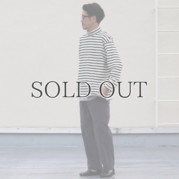 画像8: Basque10オンス(バスク天竺)フレンチボーダー モックネック ボクシー Tee【MADE IN JAPAN】『日本製』/ Upscape Audience (8)