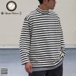 画像1: Basque10オンス（バスク天竺）フレンチボーダー モックネック ボクシー Tee【MADE IN JAPAN】『日本製』/ Upscape Audience (1)