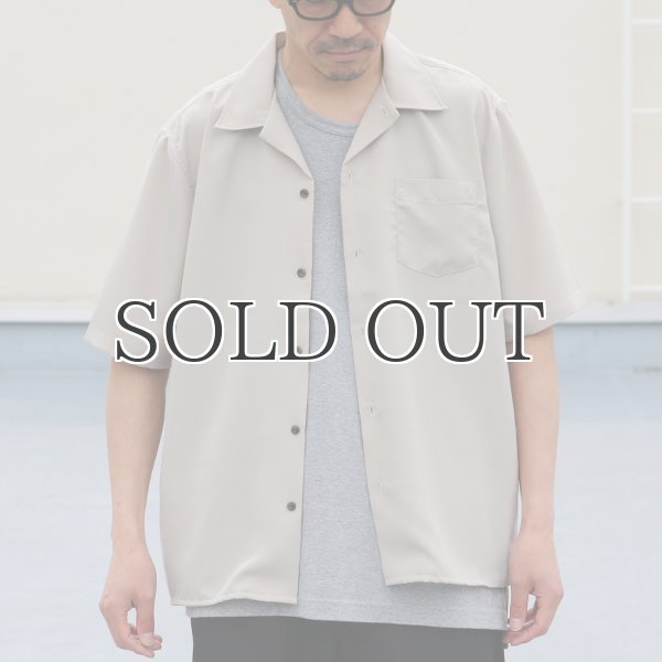 画像3: レーヨンライク ピーチファイユ オープンカラー ハーフスリーブ シャツ【MADE IN JAPAN】『日本製』/ Upscape Audience (3)