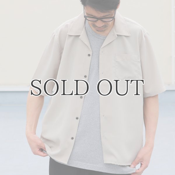 画像4: レーヨンライク ピーチファイユ オープンカラー ハーフスリーブ シャツ【MADE IN JAPAN】『日本製』/ Upscape Audience (4)