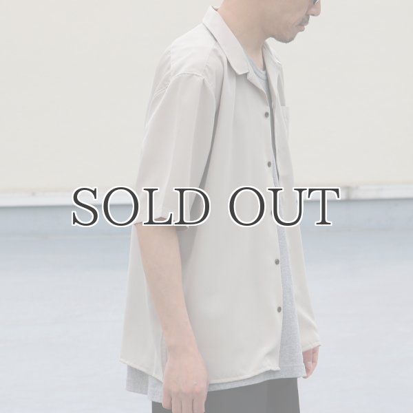 画像5: レーヨンライク ピーチファイユ オープンカラー ハーフスリーブ シャツ【MADE IN JAPAN】『日本製』/ Upscape Audience (5)