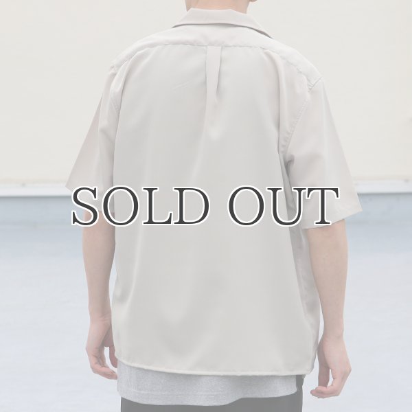 画像6: レーヨンライク ピーチファイユ オープンカラー ハーフスリーブ シャツ【MADE IN JAPAN】『日本製』/ Upscape Audience (6)