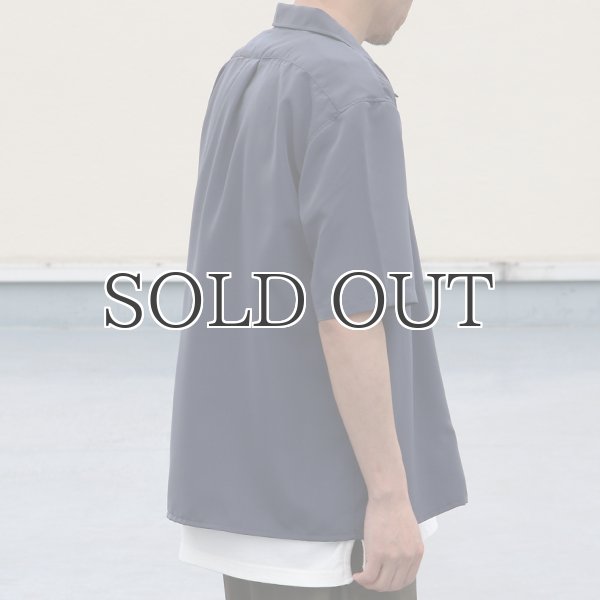 画像5: レーヨンライク ピーチファイユ オープンカラー ハーフスリーブ シャツ【MADE IN JAPAN】『日本製』/ Upscape Audience (5)