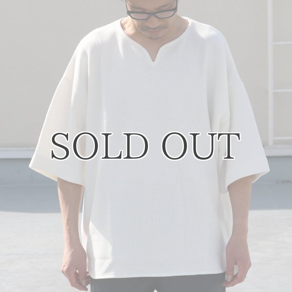 画像11: ローゲージストレッチ カノコダブルフェイス(15オンス)キーネックハーフスリーブ【MADE IN JAPAN】『日本製』 / Upscape Audience (11)