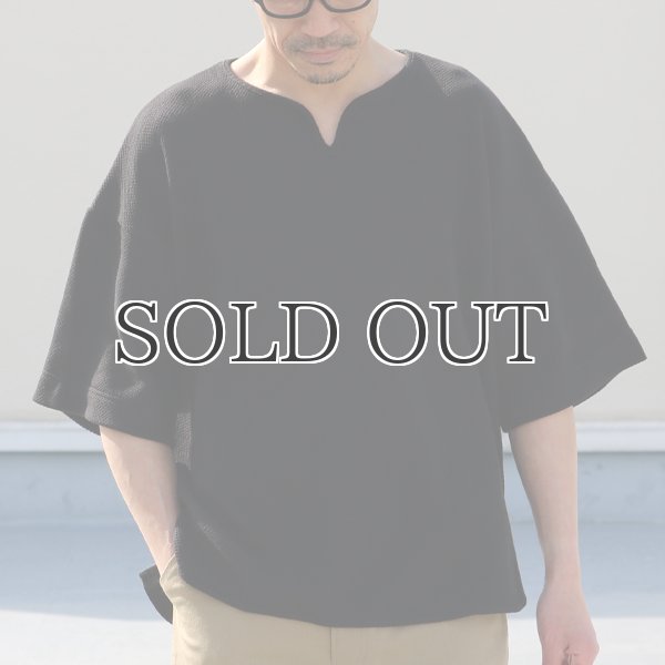 画像14: ローゲージストレッチ カノコダブルフェイス(15オンス)キーネックハーフスリーブ【MADE IN JAPAN】『日本製』 / Upscape Audience (14)