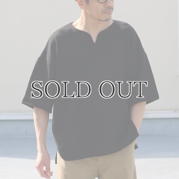 画像15: ローゲージストレッチ カノコダブルフェイス(15オンス)キーネックハーフスリーブ【MADE IN JAPAN】『日本製』 / Upscape Audience (15)