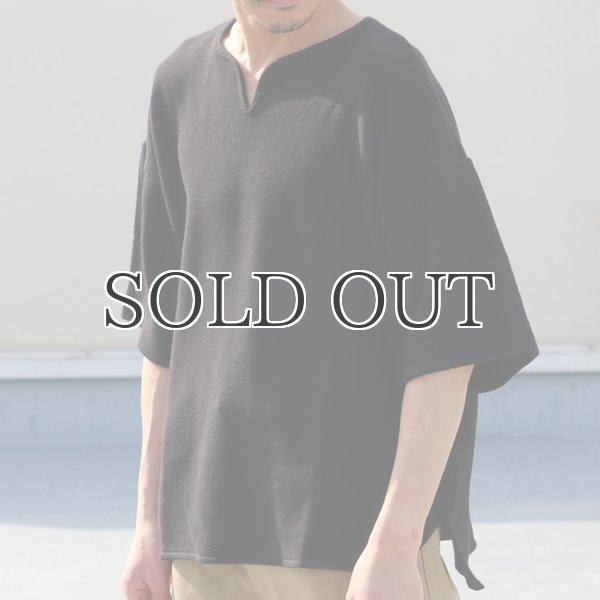 画像16: ローゲージストレッチ カノコダブルフェイス(15オンス)キーネックハーフスリーブ【MADE IN JAPAN】『日本製』 / Upscape Audience (16)