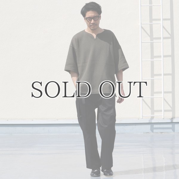 画像5: ローゲージストレッチ カノコダブルフェイス(15オンス)キーネックハーフスリーブ【MADE IN JAPAN】『日本製』 / Upscape Audience (5)