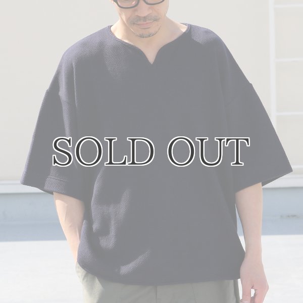 画像7: ローゲージストレッチ カノコダブルフェイス(15オンス)キーネックハーフスリーブ【MADE IN JAPAN】『日本製』 / Upscape Audience (7)