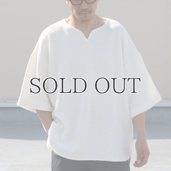 画像10: ローゲージストレッチ カノコダブルフェイス(15オンス)キーネックハーフスリーブ【MADE IN JAPAN】『日本製』 / Upscape Audience (10)