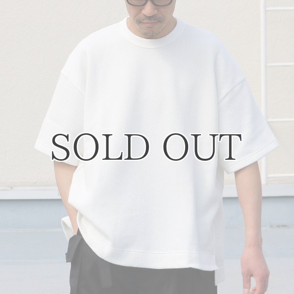 画像3: ローゲージストレッチ カノコダブルフェイス(15オンス)クルーネックハーフスリーブ【MADE IN JAPAN】『日本製』 / Upscape Audience (3)