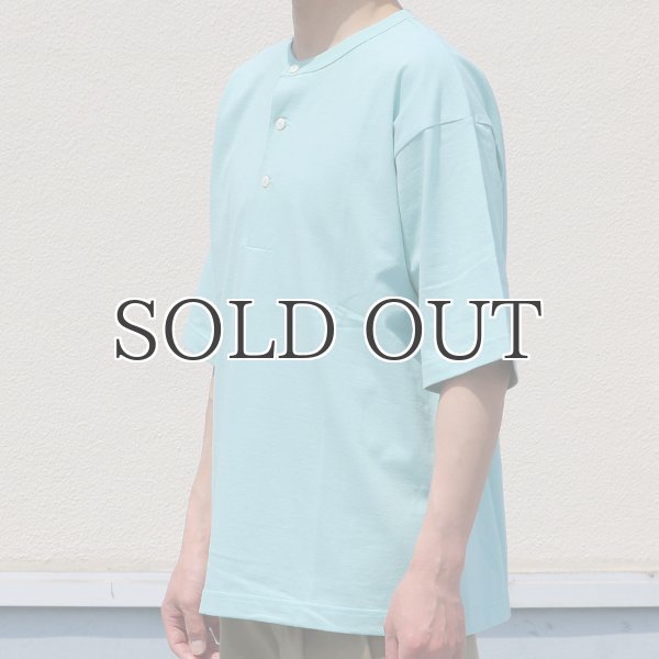 画像9: 17/1 空紡糸天竺（12オンス）ヘンリーネック ハーフスリーブ Tシャツ【MADE IN JAPAN】『日本製』/ Upscape Audience (9)
