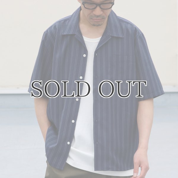 画像4: Reflax®(リフラクス)ポリエステル リネンライク LINON（リノン）ストライプオープンカラー ハーフスリーブシャツ【MADE IN JAPAN】『日本製』/ Upscape Audience (4)