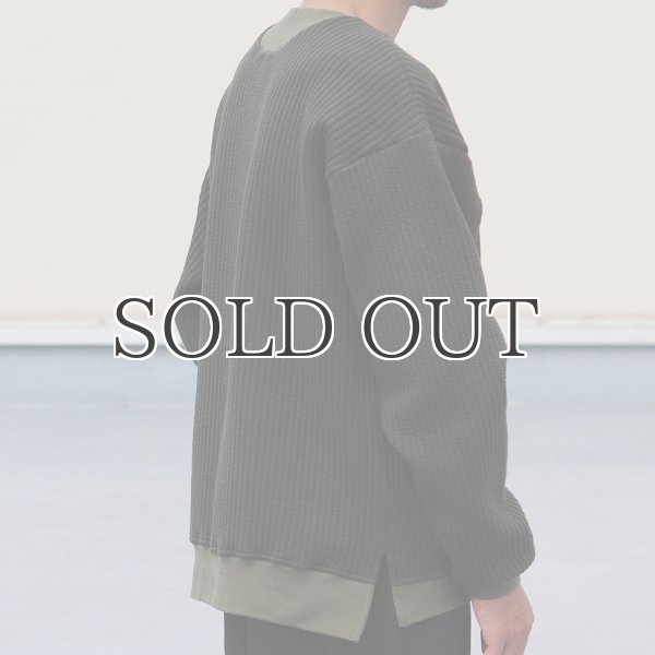 画像16: 「尾州」コットンキルト クルーネック プルオーバー【MADE IN JAPAN】『日本製』 / Upscape Audience (16)
