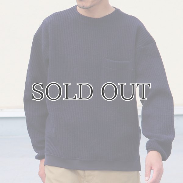 画像8: 「尾州」コットンキルト クルーネック プルオーバー【MADE IN JAPAN】『日本製』 / Upscape Audience (8)