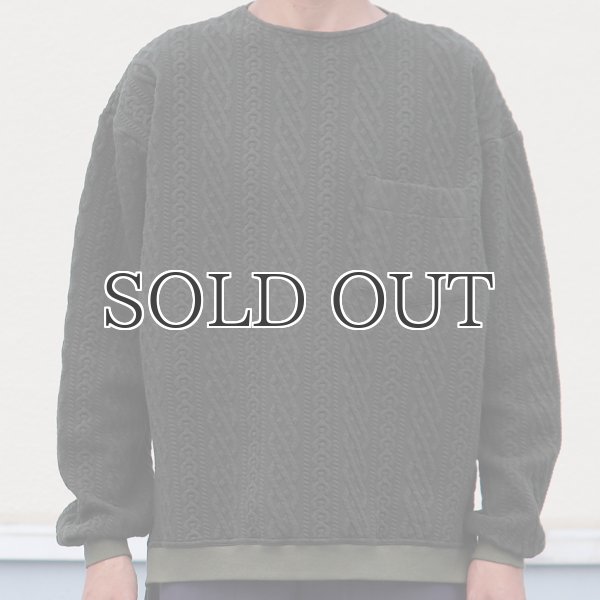 画像8: 「尾州」コットンキルト クルーネック プルオーバー【MADE IN JAPAN】『日本製』 / Upscape Audience (8)