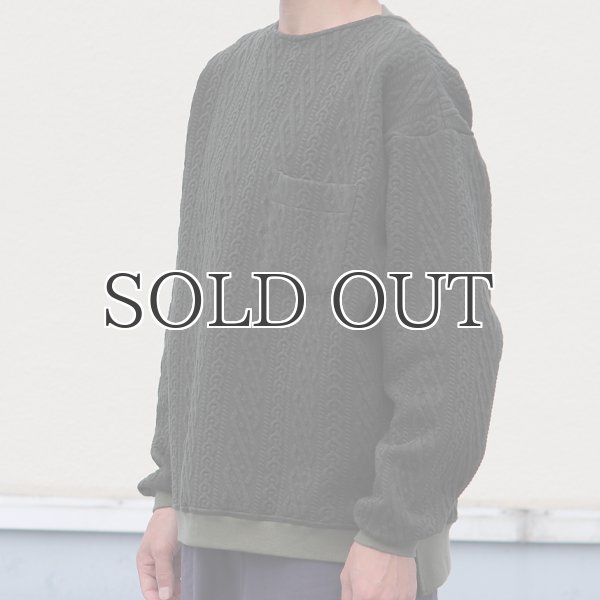 画像9: 「尾州」コットンキルト クルーネック プルオーバー【MADE IN JAPAN】『日本製』 / Upscape Audience (9)
