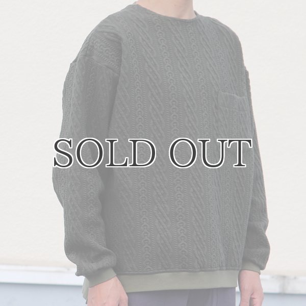 画像12: 「尾州」コットンキルト クルーネック プルオーバー【MADE IN JAPAN】『日本製』 / Upscape Audience (12)