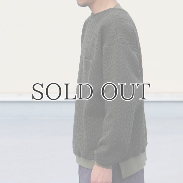 画像7: 「尾州」コットンキルト クルーネック プルオーバー【MADE IN JAPAN】『日本製』 / Upscape Audience (7)
