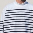 画像19: 「尾州」12オンス パネルボーダー モックネック ボクシーTシャツ【MADE IN JAPAN】『日本製』/ Upscape Audience (19)