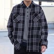 画像2: 10/2ヘビーツイル ヴィンテージチェック レギュラーカラー ボクシーAライン 長袖シャツ【MADE IN JAPAN】『日本製』/ Upscape Audience (2)