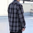 画像5: 10/2ヘビーツイル ヴィンテージチェック レギュラーカラー ボクシーAライン 長袖シャツ【MADE IN JAPAN】『日本製』/ Upscape Audience (5)