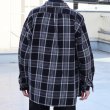 画像6: 10/2ヘビーツイル ヴィンテージチェック レギュラーカラー ボクシーAライン 長袖シャツ【MADE IN JAPAN】『日本製』/ Upscape Audience (6)