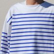 画像18: 「尾州」12オンス パネルボーダー ボートネック ボクシーTシャツ【MADE IN JAPAN】『日本製』/ Upscape Audience (18)