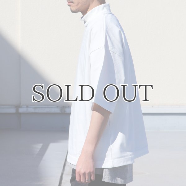 画像4: ヘビーウェイト プレーティング天竺(11オンス)モックネック ハーフスリーブ Tシャツ【MADE IN JAPAN】『日本製』/ Upscape Audience (4)