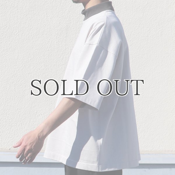 画像20: ヘビーウェイト プレーティング天竺(11オンス)モック ツートーンネック ハーフスリーブ Tシャツ【MADE IN JAPAN】『日本製』/ Upscape Audience (20)