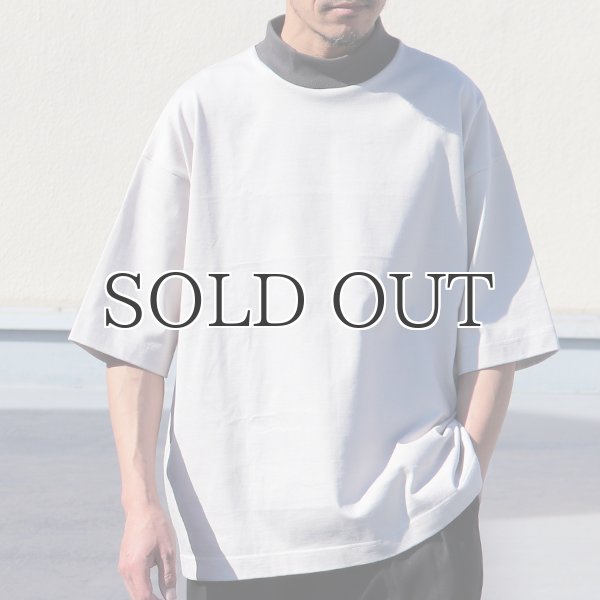 画像11: ヘビーウェイト プレーティング天竺(11オンス)モック ツートーンネック ハーフスリーブ Tシャツ【MADE IN JAPAN】『日本製』/ Upscape Audience (11)