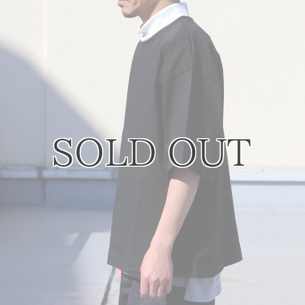 画像4: ヘビーウェイト プレーティング天竺(11オンス)モック ツートーンネック ハーフスリーブ Tシャツ【MADE IN JAPAN】『日本製』/ Upscape Audience (4)