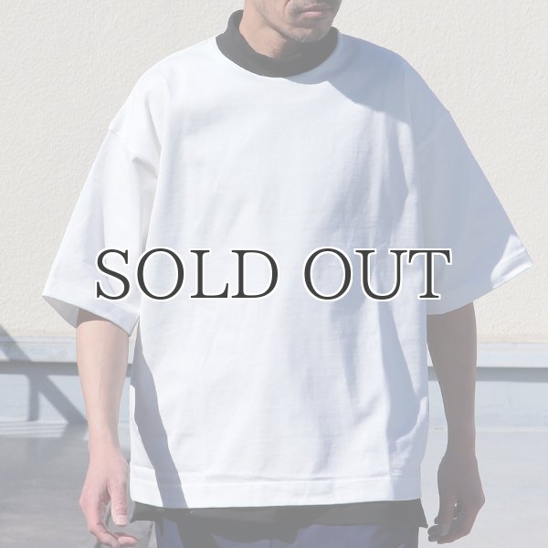 画像6: ヘビーウェイト プレーティング天竺(11オンス)モック ツートーンネック ハーフスリーブ Tシャツ【MADE IN JAPAN】『日本製』/ Upscape Audience (6)