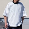 画像7: ヘビーウェイト プレーティング天竺(11オンス)モック ツートーンネック ハーフスリーブ Tシャツ【MADE IN JAPAN】『日本製』/ Upscape Audience (7)