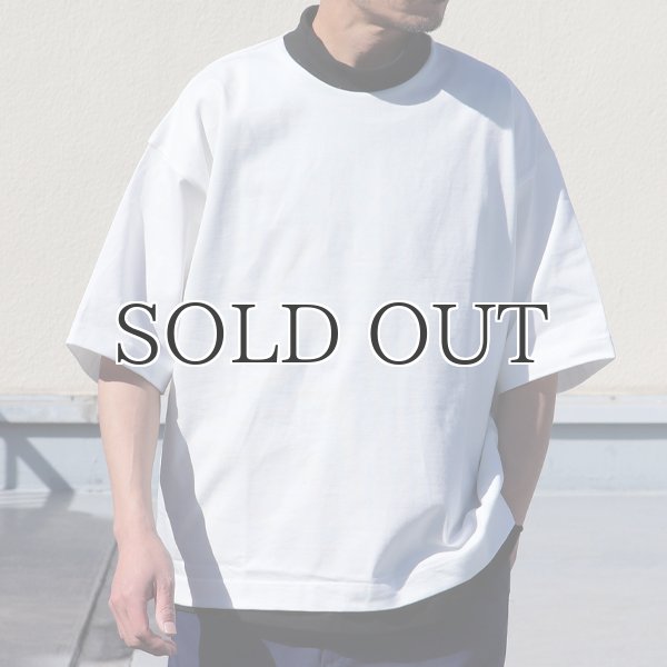 画像7: ヘビーウェイト プレーティング天竺(11オンス)モック ツートーンネック ハーフスリーブ Tシャツ【MADE IN JAPAN】『日本製』/ Upscape Audience (7)