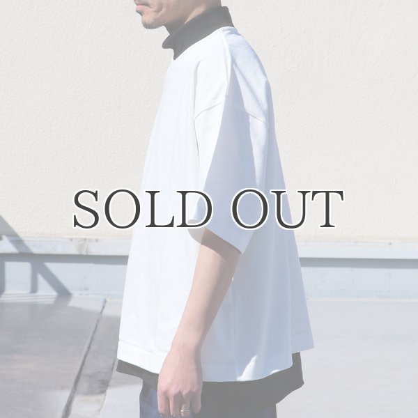 画像8: ヘビーウェイト プレーティング天竺(11オンス)モック ツートーンネック ハーフスリーブ Tシャツ【MADE IN JAPAN】『日本製』/ Upscape Audience (8)