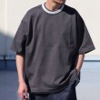 画像3: ヘビーウェイト プレーティング天竺（11オンス）クルー ツートーンネック ハーフスリーブ Tシャツ【MADE IN JAPAN】『日本製』/ Upscape Audience (3)