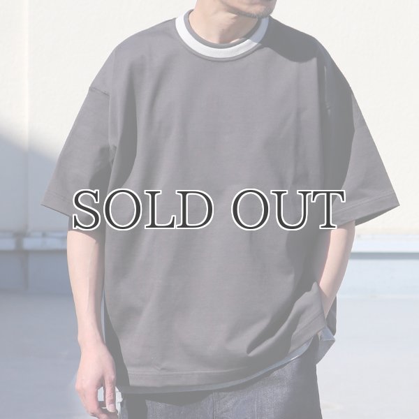 画像3: ヘビーウェイト プレーティング天竺(11オンス)クルー ツートーンネック ハーフスリーブ Tシャツ【MADE IN JAPAN】『日本製』/ Upscape Audience (3)