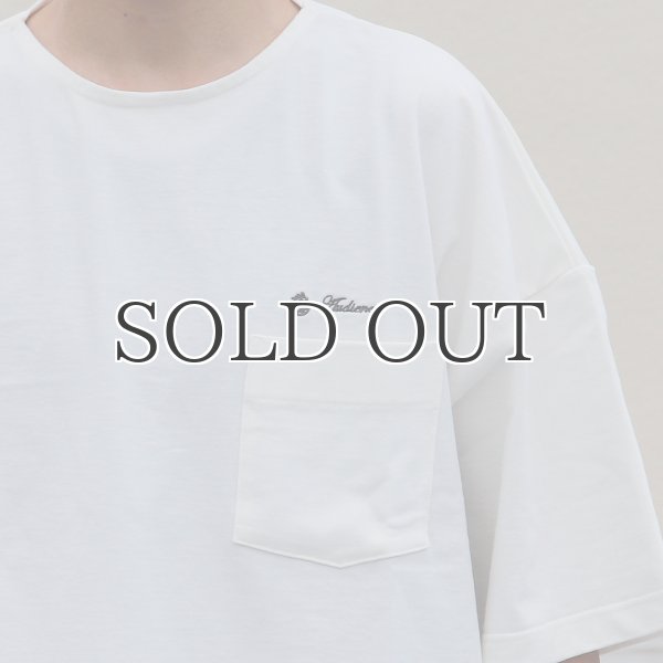 画像17: VORTEX 8オンス（MVS天竺）サイドスリット ブランドロゴ刺繍付き ハーフスリーブ ボクシーAライン Tee【MADE IN JAPAN】『日本製』/ Upscape Audience (17)