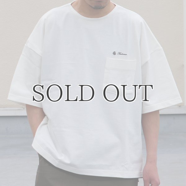 画像3: VORTEX 8オンス（MVS天竺）サイドスリット ブランドロゴ刺繍付き ハーフスリーブ ボクシーAライン Tee【MADE IN JAPAN】『日本製』/ Upscape Audience (3)