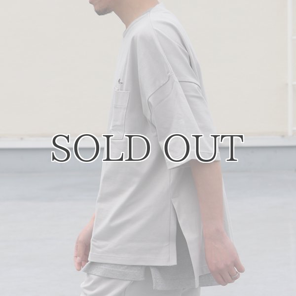 画像10: VORTEX 8オンス（MVS天竺）サイドスリット ブランドロゴ刺繍付き ハーフスリーブ ボクシーAライン Tee【MADE IN JAPAN】『日本製』/ Upscape Audience (10)