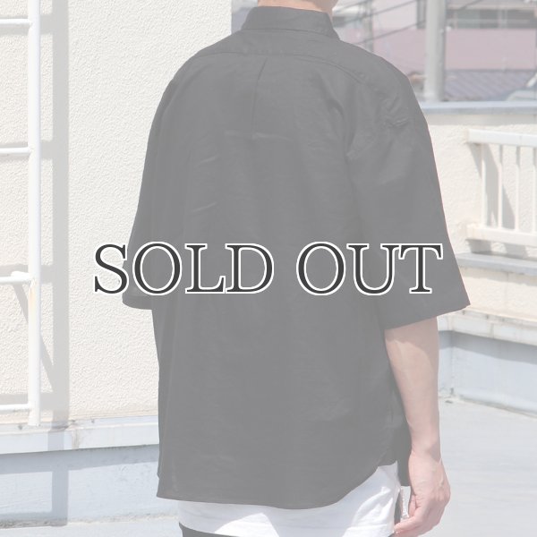 画像6: 綿麻ワッシャーキャンバス ボタンダウン ボクシーAライン ハーフスリーブシャツ【MADE IN JAPAN】『日本製』/ Upscape Audience (6)